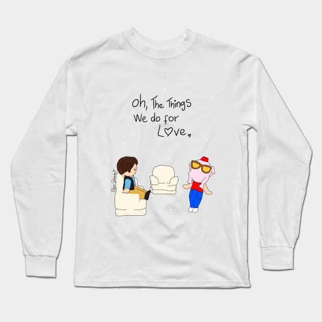 Oh the things we do for love Polly pocket Olga Schembri Long Sleeve T-Shirt by Olga Schembri